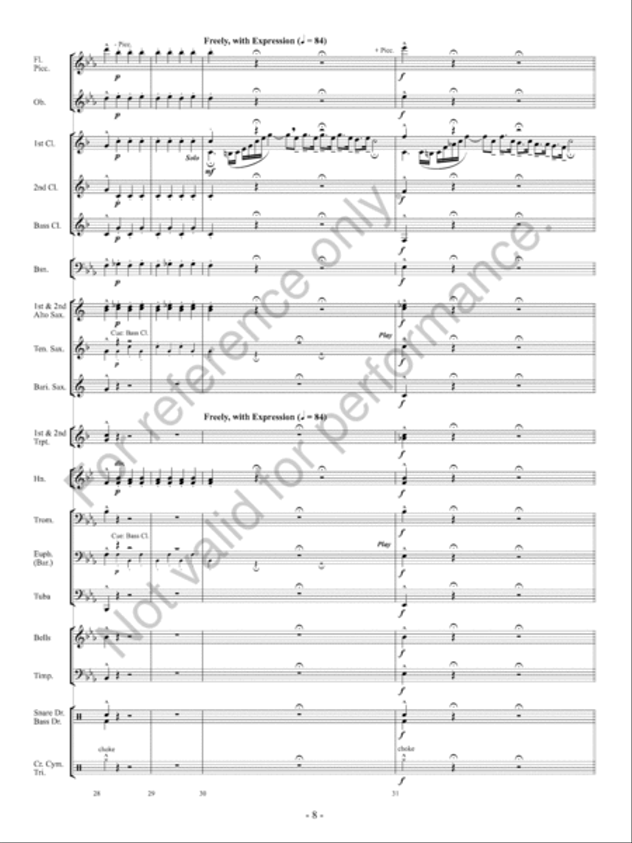 Orpheus Concert Band scores gallery preview page 9