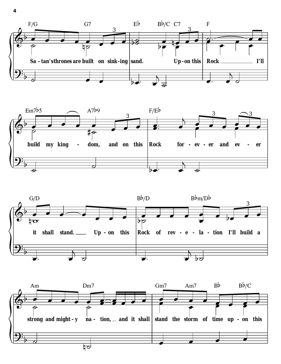 Upon This Rock Upon This Rock Easy Piano scores gallery preview page 4