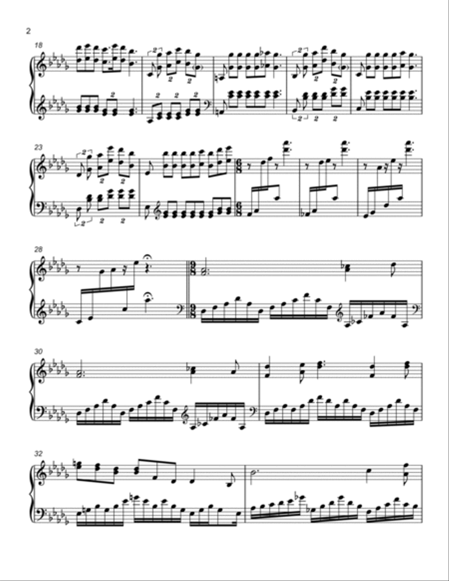Clair de lune Marimba scores gallery preview page 2