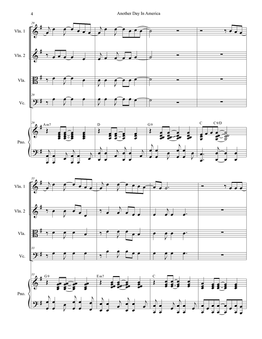 Another Day In America Another Day In America Piano Quintet scores gallery preview page 4