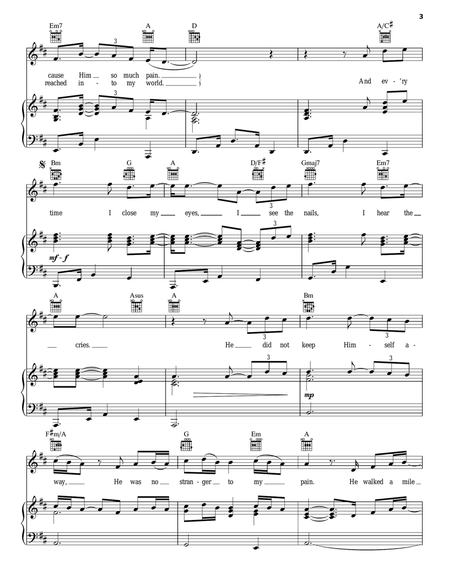 He Walked A Mile Acoustic Guitar scores gallery preview page 3