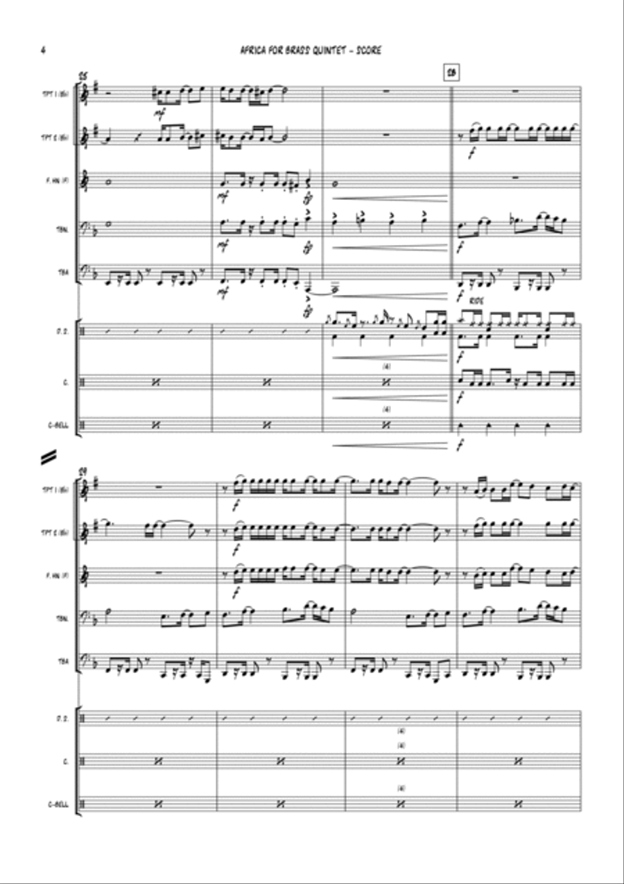 Africa Brass Ensemble scores gallery preview page 4