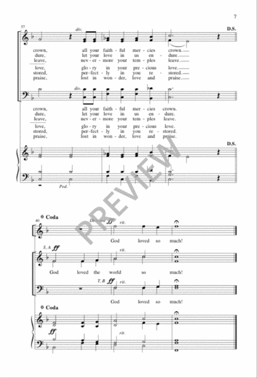 God Loved the World So Much God Loved the World So Much 4-Part scores gallery preview page 7