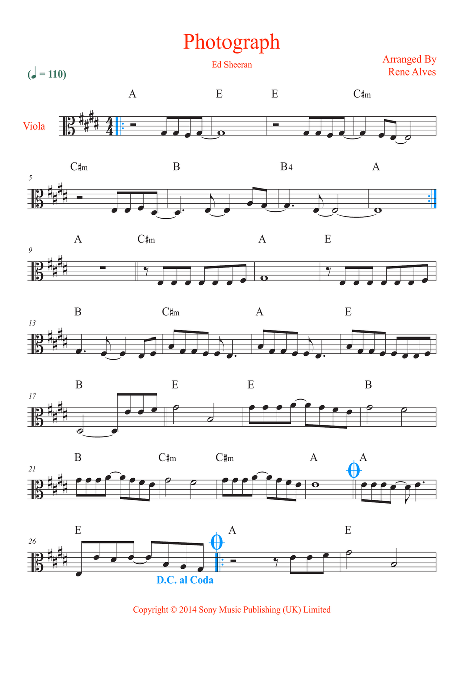 Photograph Viola Solo scores gallery preview page 1