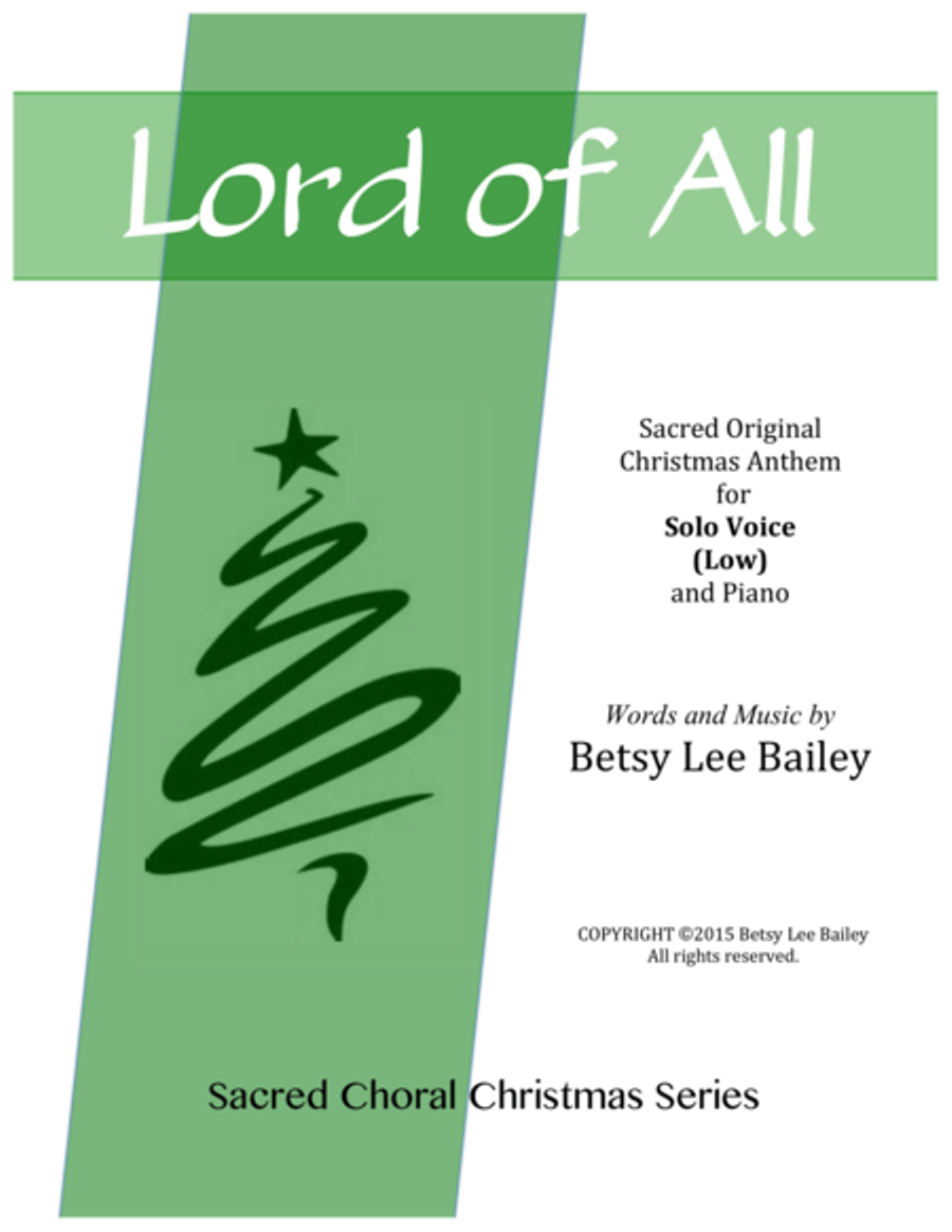 Lord of All - vocal solo low Low Voice scores gallery preview page 1