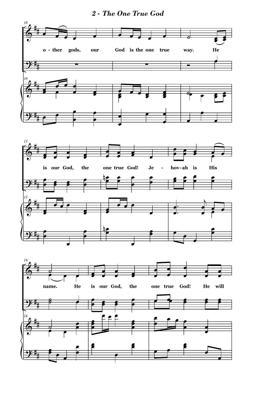 The One True God 4-Part scores gallery preview page 2