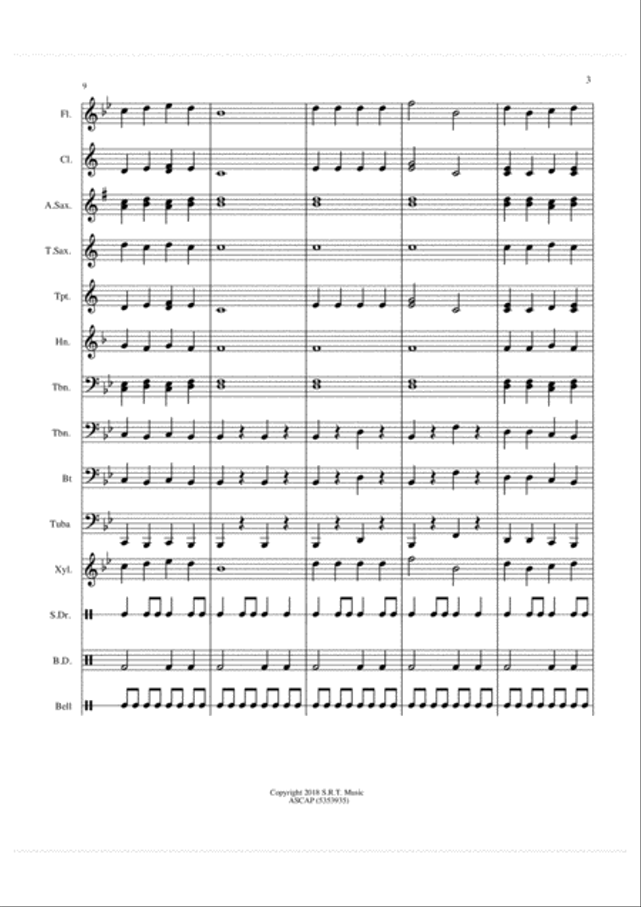 Sleigh Bells Ride Sleigh Bells Ride Concert Band scores gallery preview page 3