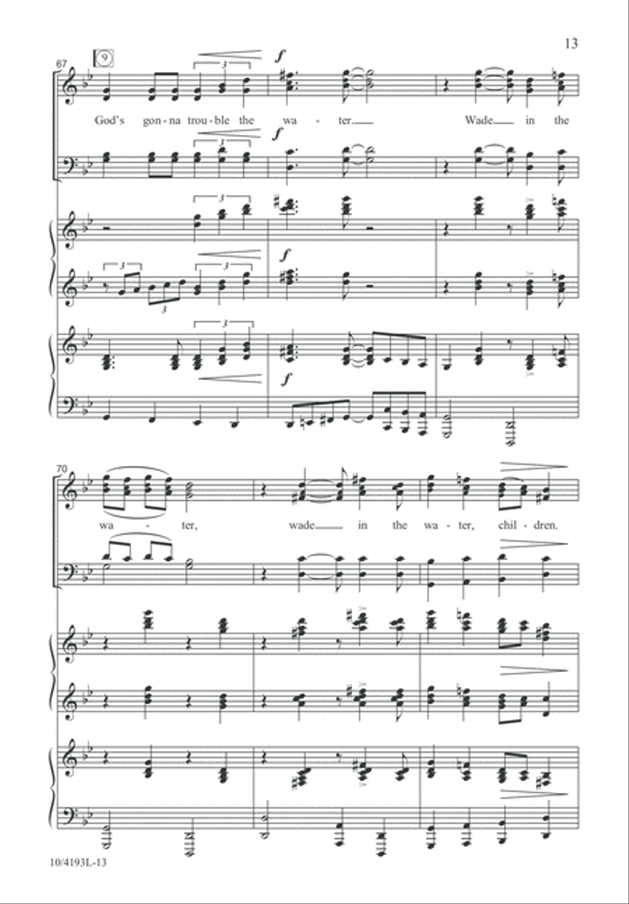 Wade in the Water Wade in the Water 4-Part scores gallery preview page 14