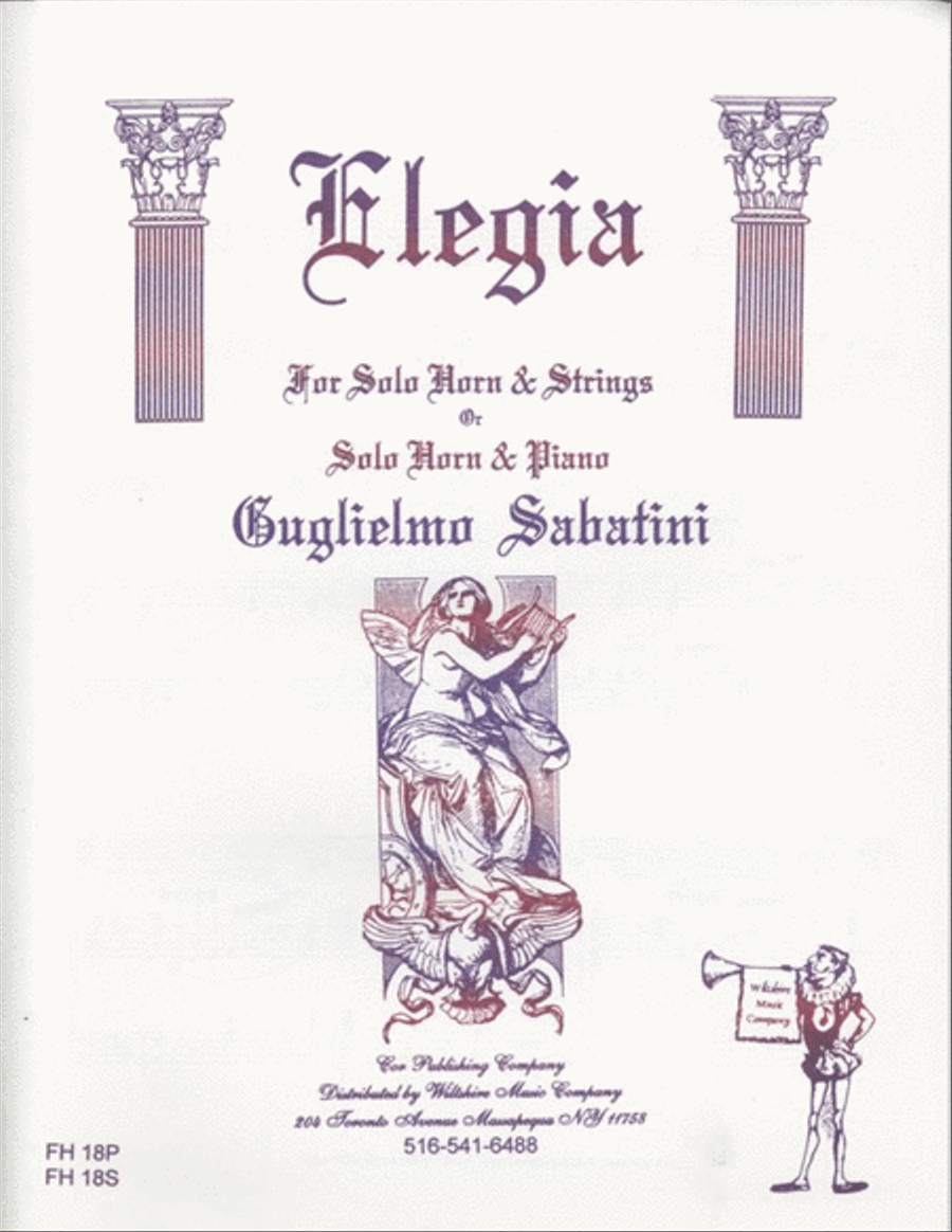 Eligia for Strings & Horn (solo horn & string quartet) String Quartet scores gallery preview page 1