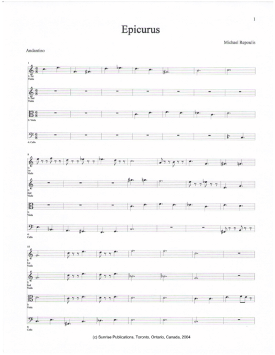 Epicurus Epicurus String Trio scores gallery preview page 1