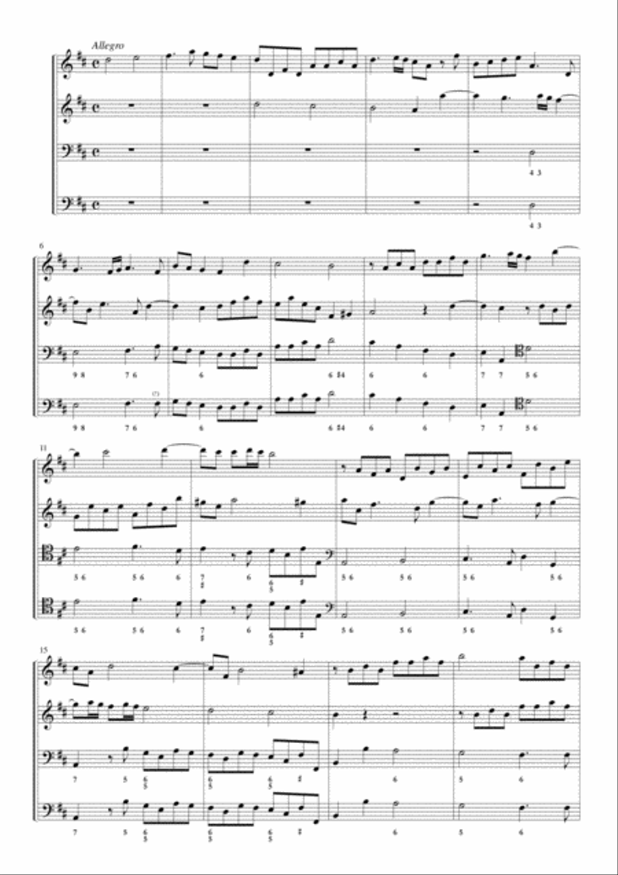 Corelli, Sonata op.3 n.2 in D major Small Ensemble scores gallery preview page 3