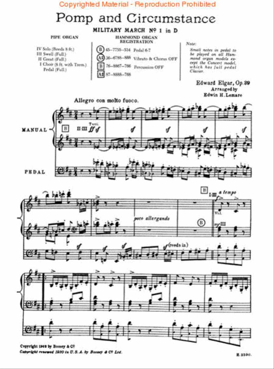Pomp and Circumstance, Op. 39 Organ scores gallery preview page 2