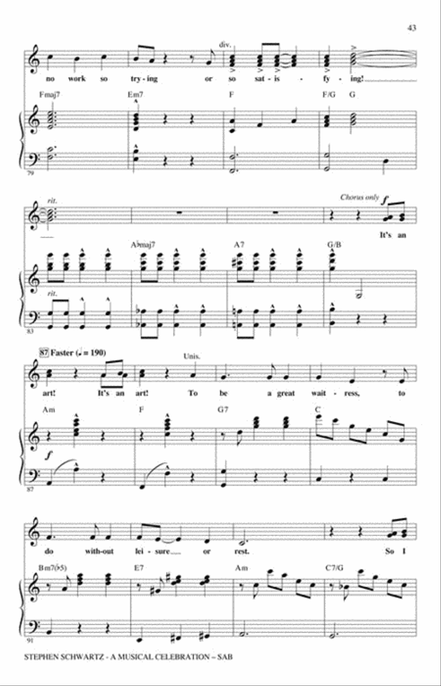 Stephen Schwartz – A Musical Celebration 3-Part scores gallery preview page 4