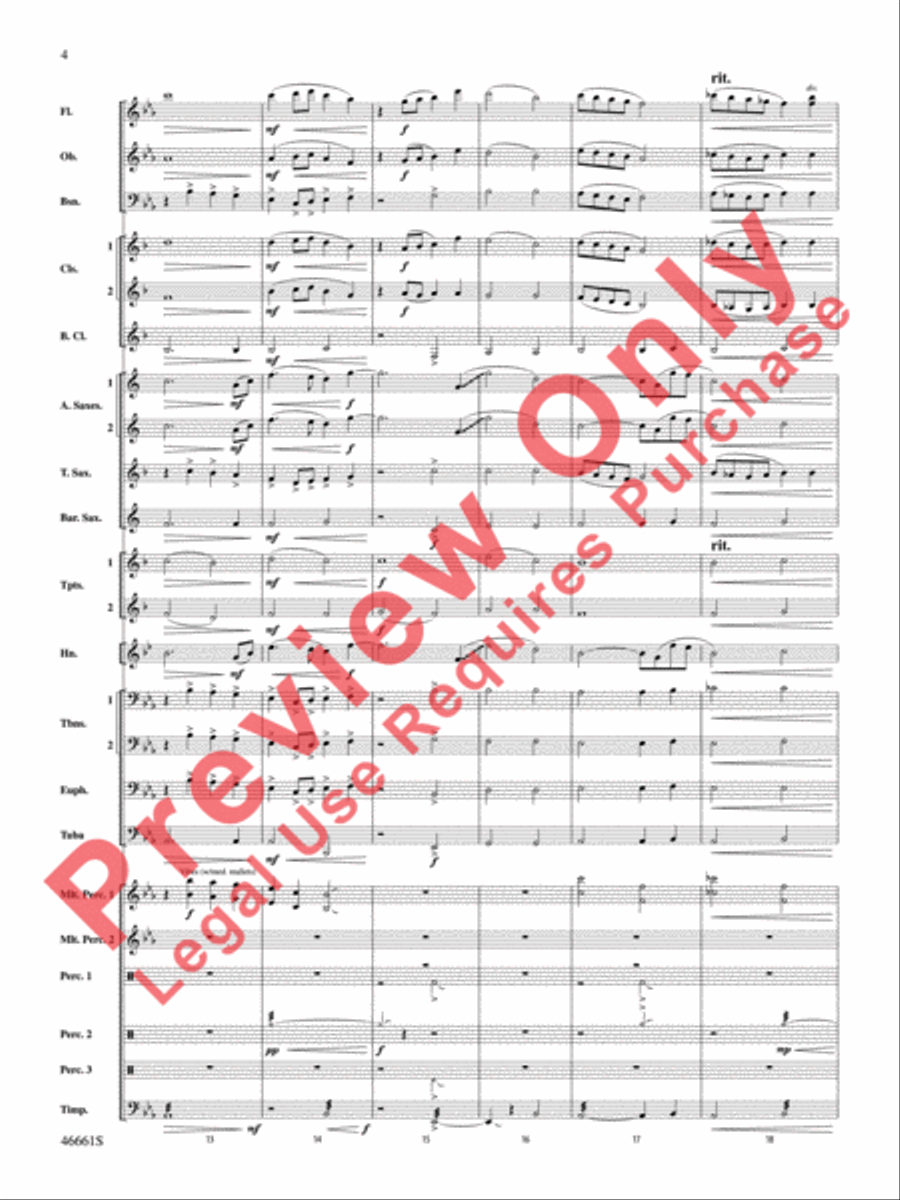 Nine Mile Saga Nine Mile Saga Concert Band scores gallery preview page 5