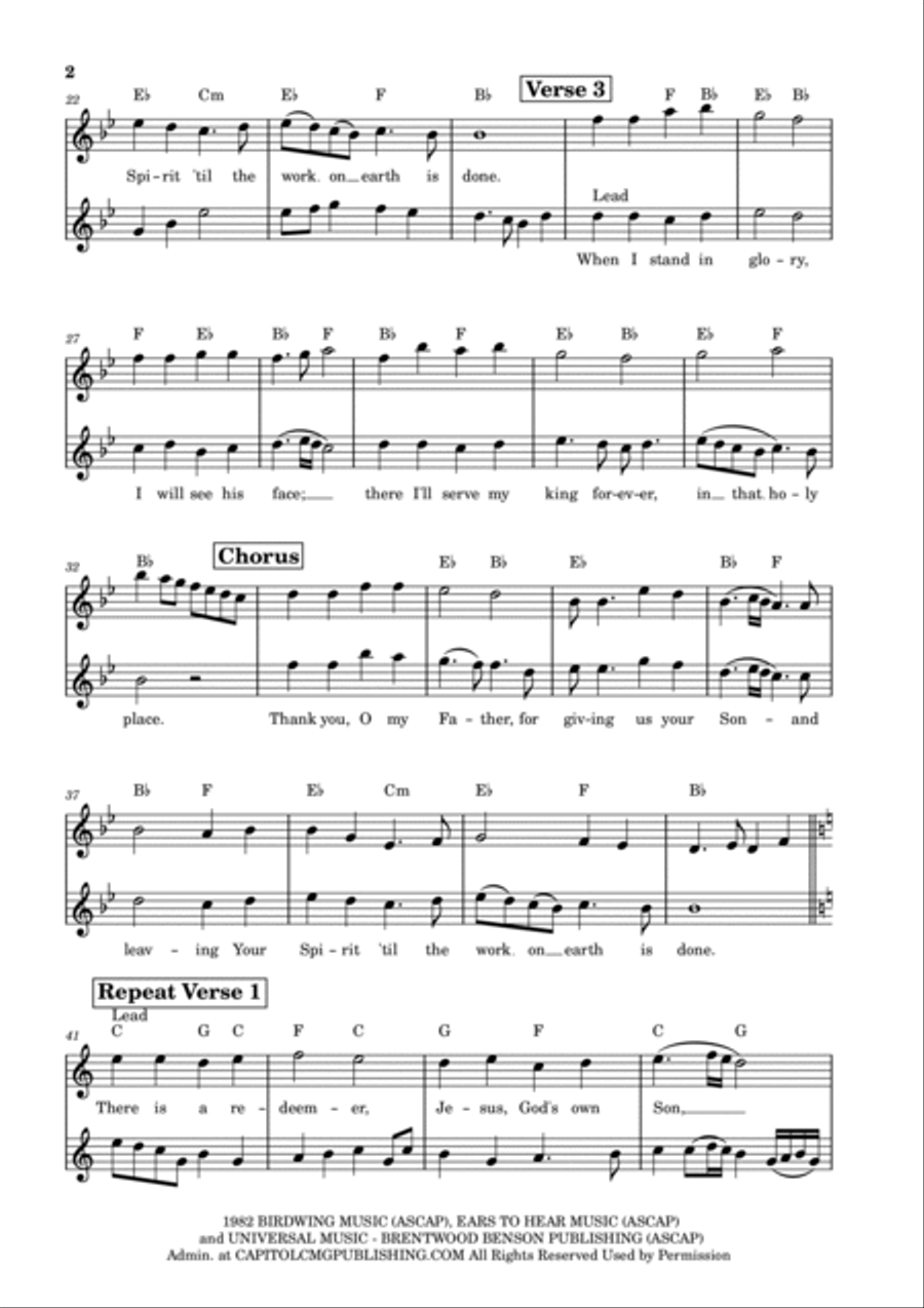 There Is A Redeemer Flute scores gallery preview page 2