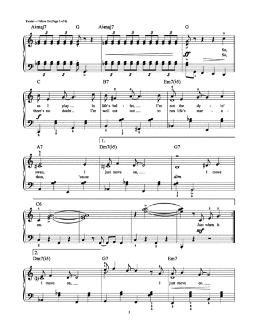 I Move On Easy Piano scores gallery preview page 3