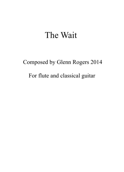 'The Wait' for classical guitar and flute image number null