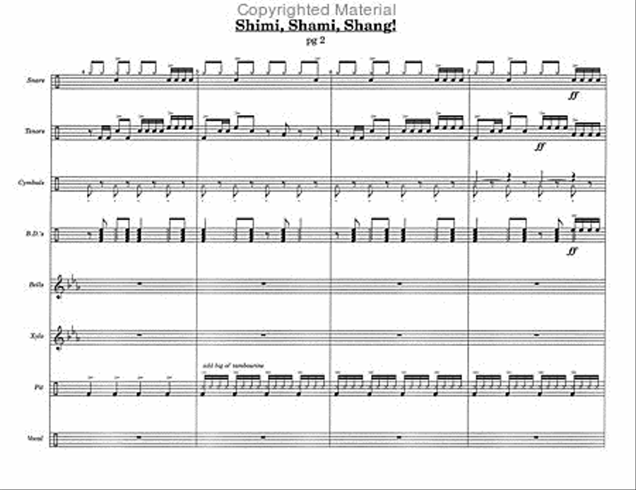 Shimi-Shami-Shang! Percussion Ensemble scores gallery preview page 4