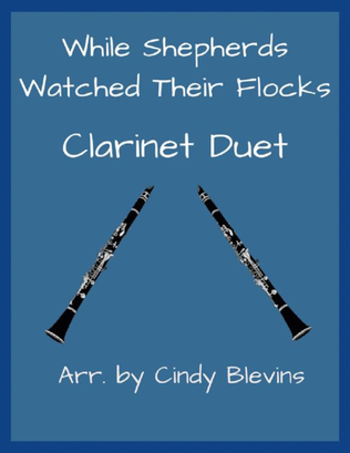 Book cover for While Shepherds Watched Their Flocks, for Clarinet Duet