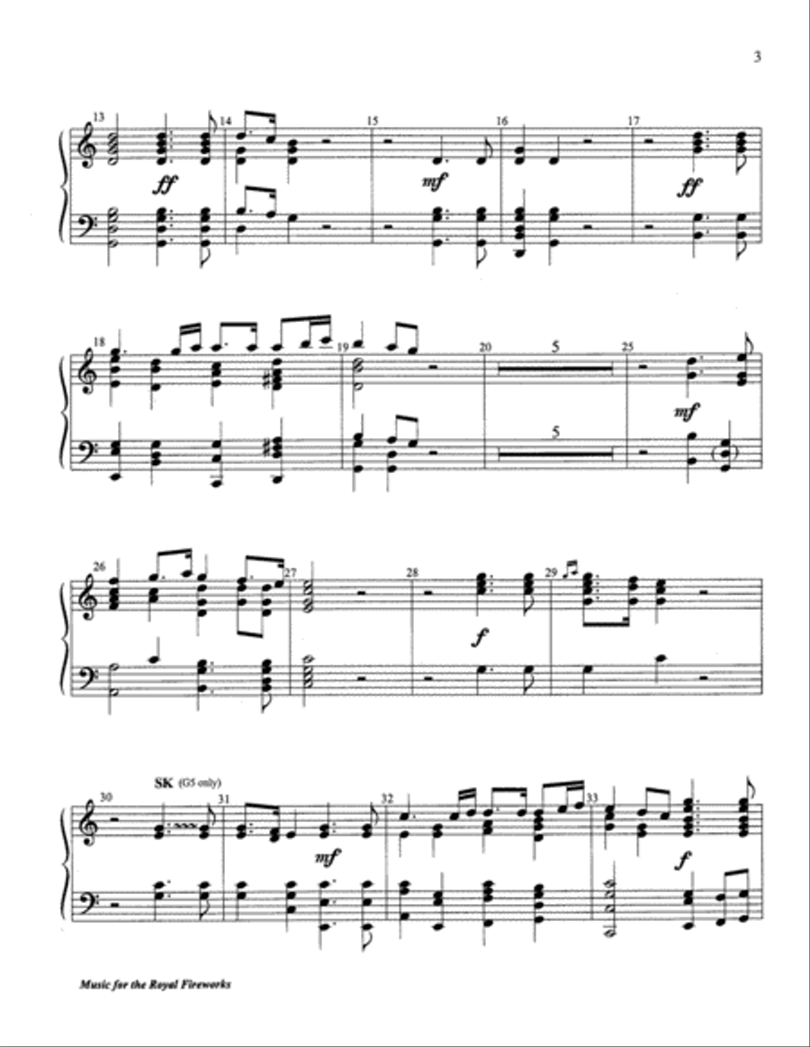 Music for the Royal Fireworks 5-Octaves scores gallery preview page 10