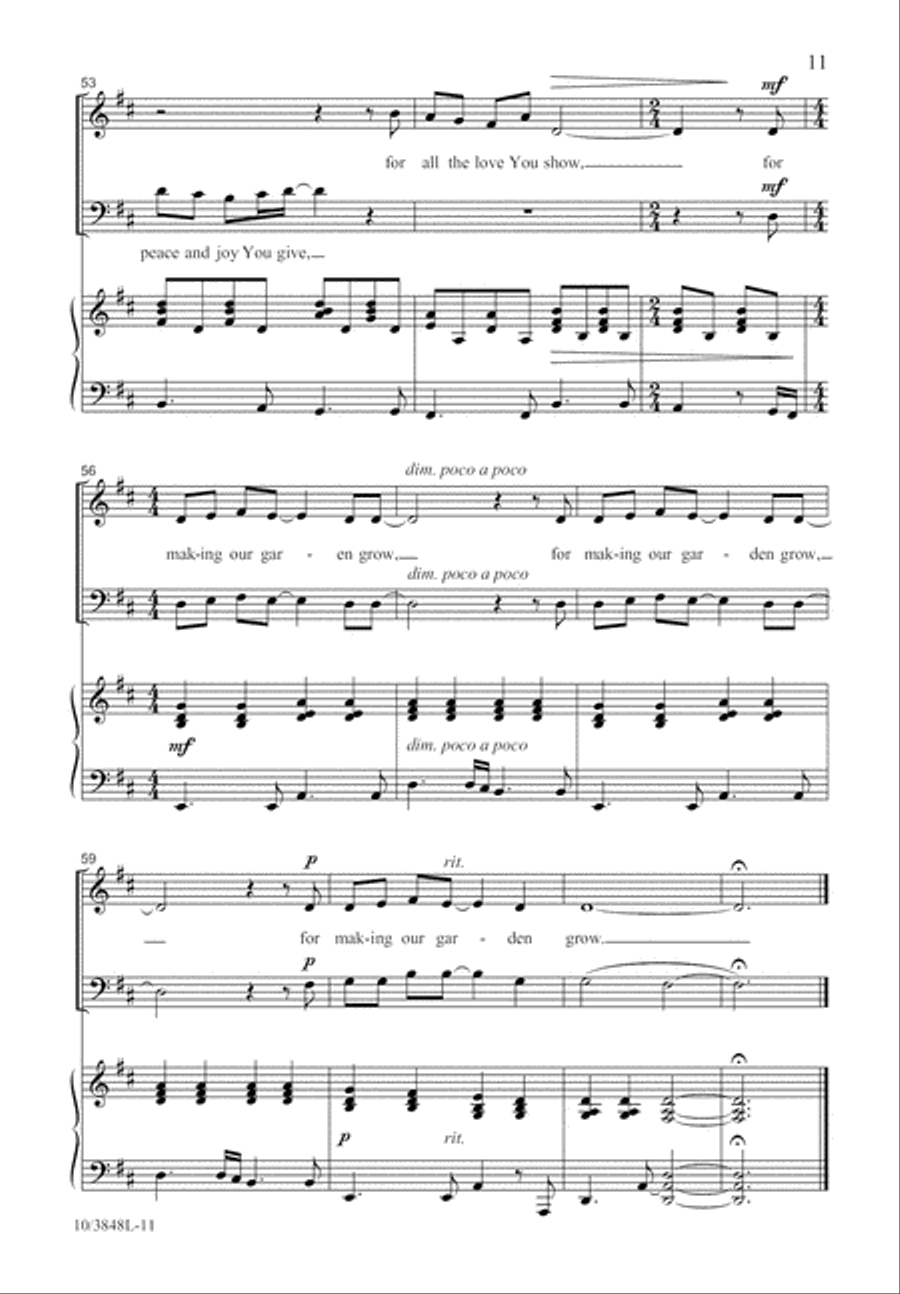 A Thanksgiving Garden A Thanksgiving Garden 2-Part scores gallery preview page 11