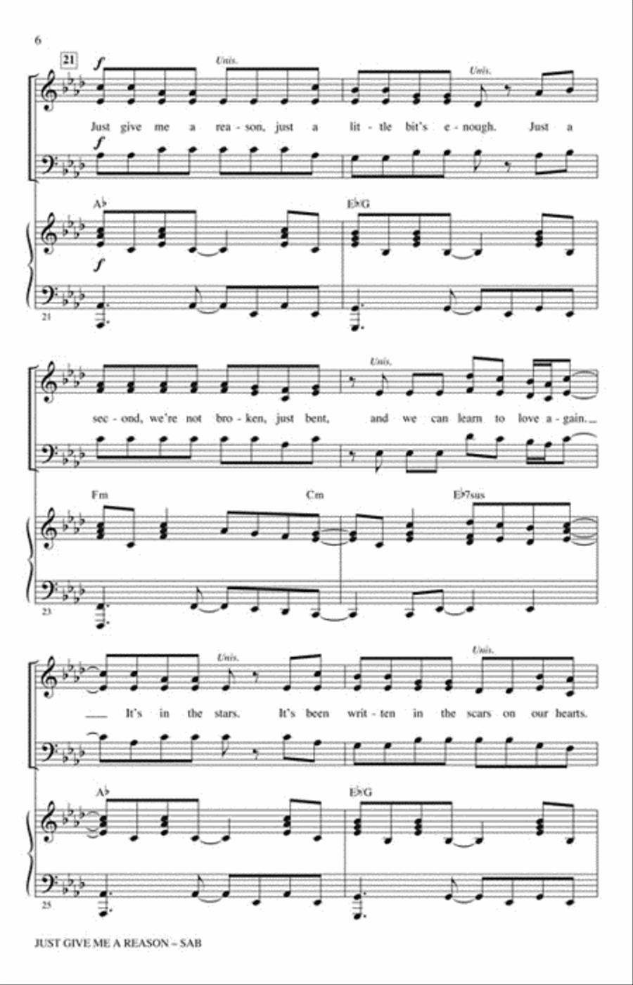 Just Give Me a Reason 3-Part scores gallery preview page 3