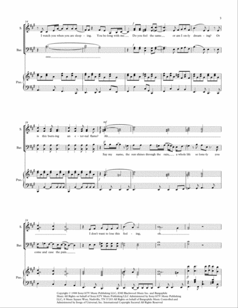 Eternal Flame 4-Part scores gallery preview page 3