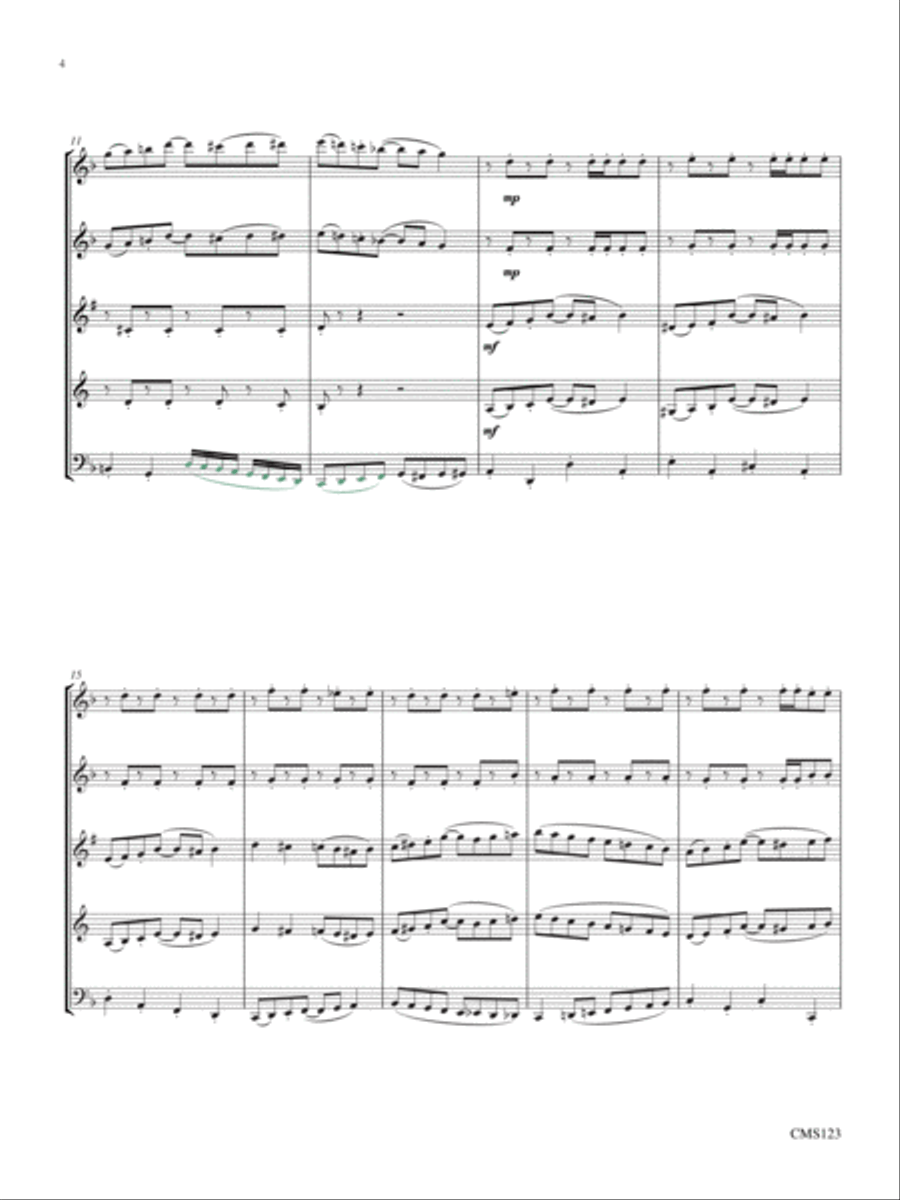 Cops & Robbers: a merry chase Woodwind Quintet scores gallery preview page 3