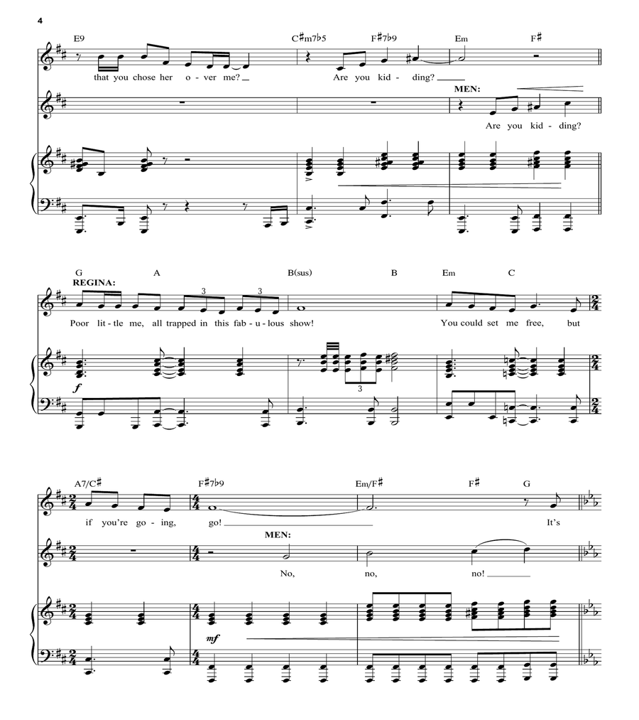 Someone Gets Hurt (from Mean Girls: The Broadway Musical) Voice scores gallery preview page 4