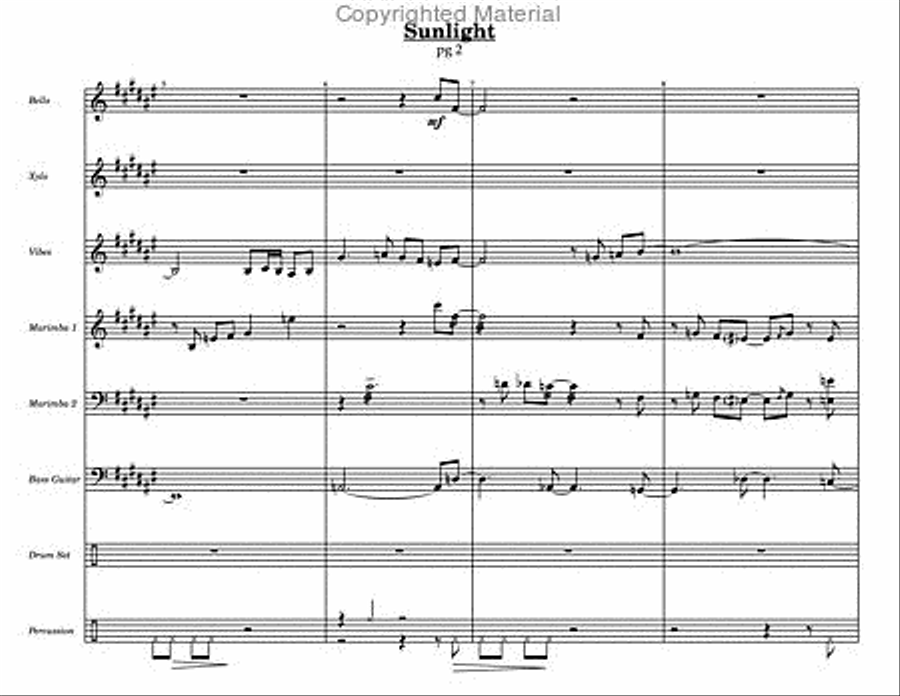 Sunlight Sunlight Percussion Ensemble scores gallery preview page 3