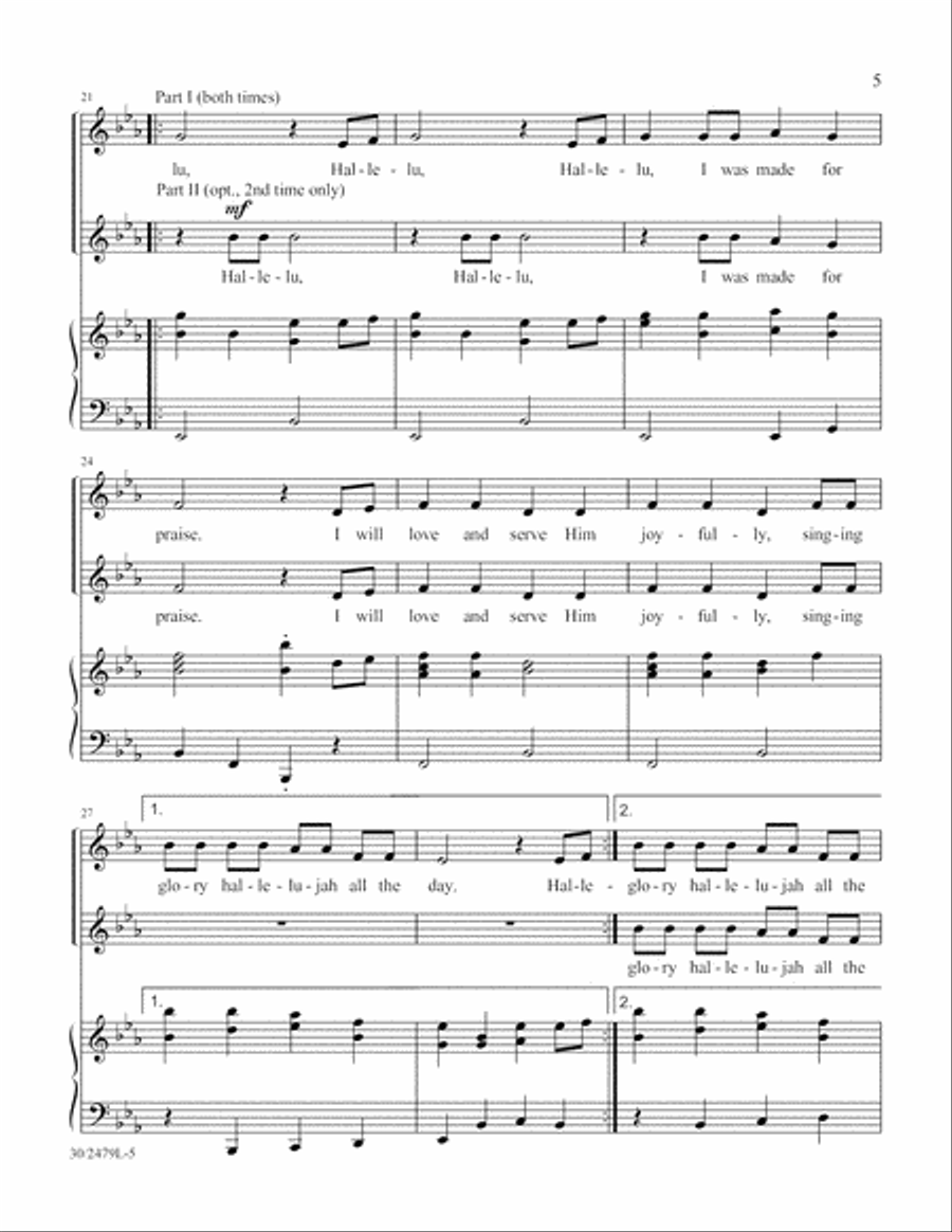 Scripture Songs Unison Choir scores gallery preview page 6