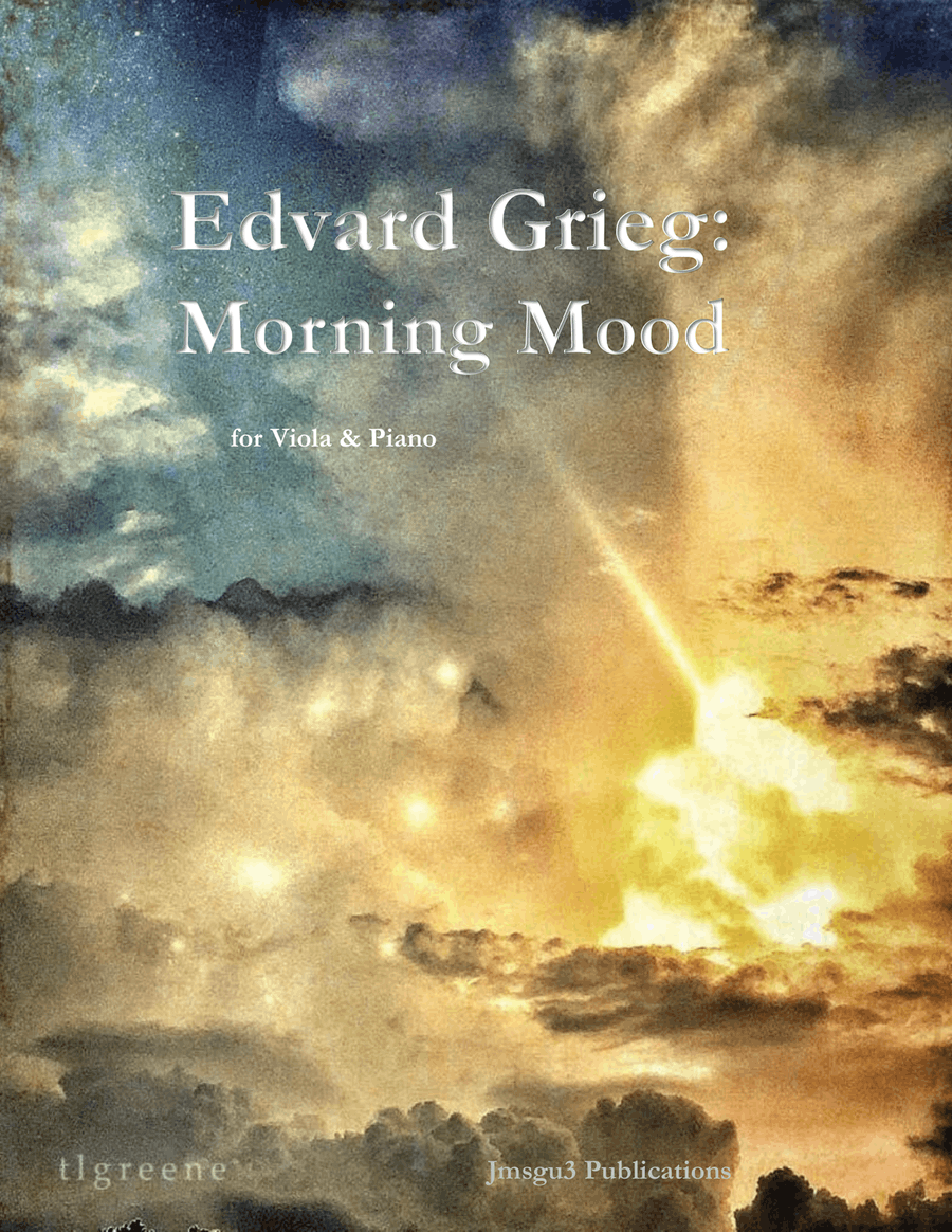 Grieg: Morning Mood from Peer Gynt Suite for Viola & Piano Viola scores gallery preview page 1