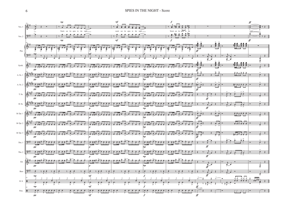 Spies In The Night Spies In The Night 4-Part scores gallery preview page 6