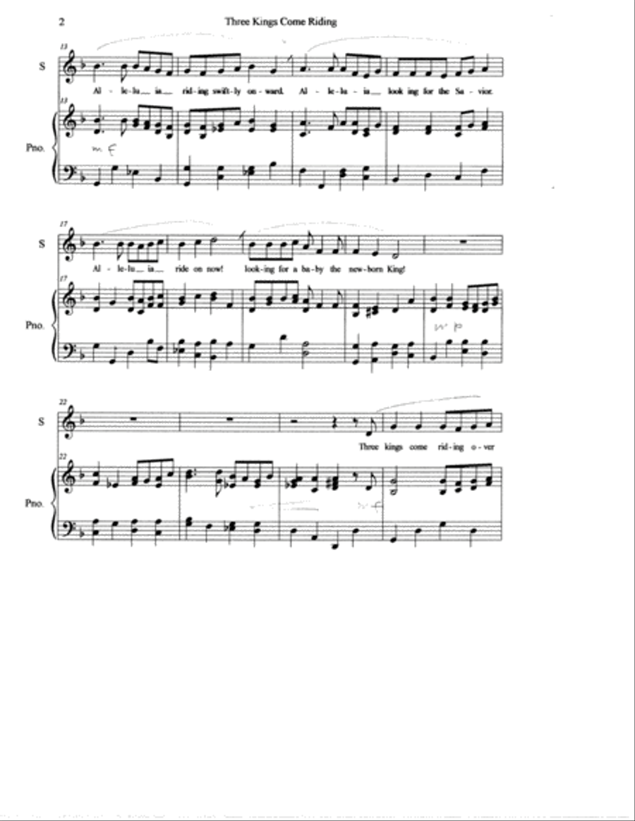 Three Kings Come Riding Small Ensemble scores gallery preview page 2