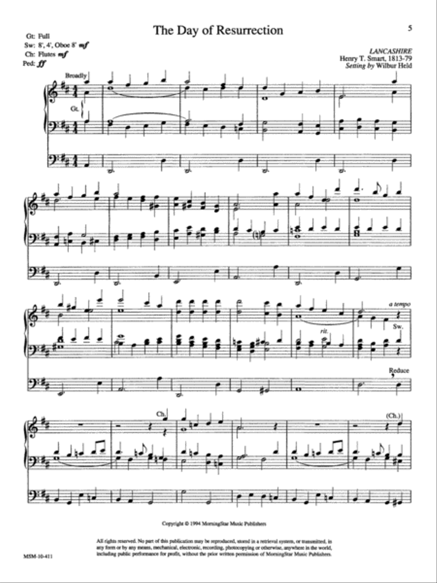 The Day of Resurrection Organ scores gallery preview page 1