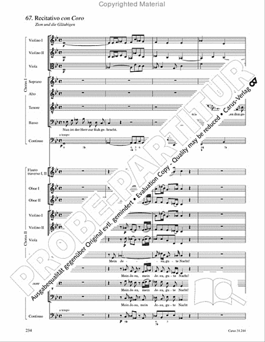 St. Matthew Passion (Matthaus-Passion) 4-Part scores gallery preview page 236