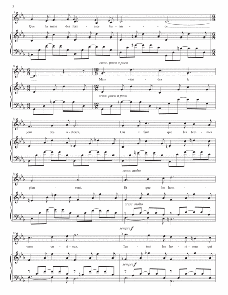 FAURÉ: Les berceaux, Op. 23 no. 1 (transposed to C minor)