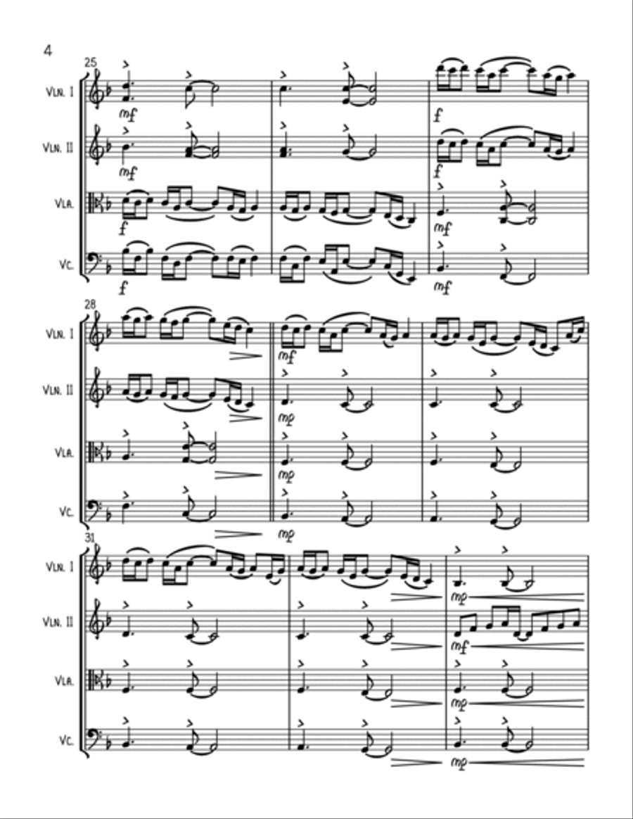 Paradise String Quartet scores gallery preview page 4