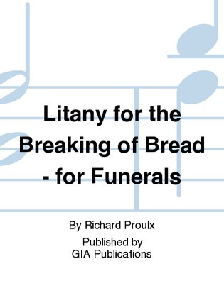 Book cover for Litany for the Breaking of Bread