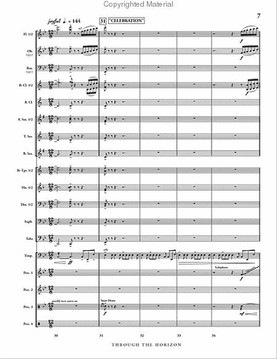 Through the Horizon Concert Band scores gallery preview page 8