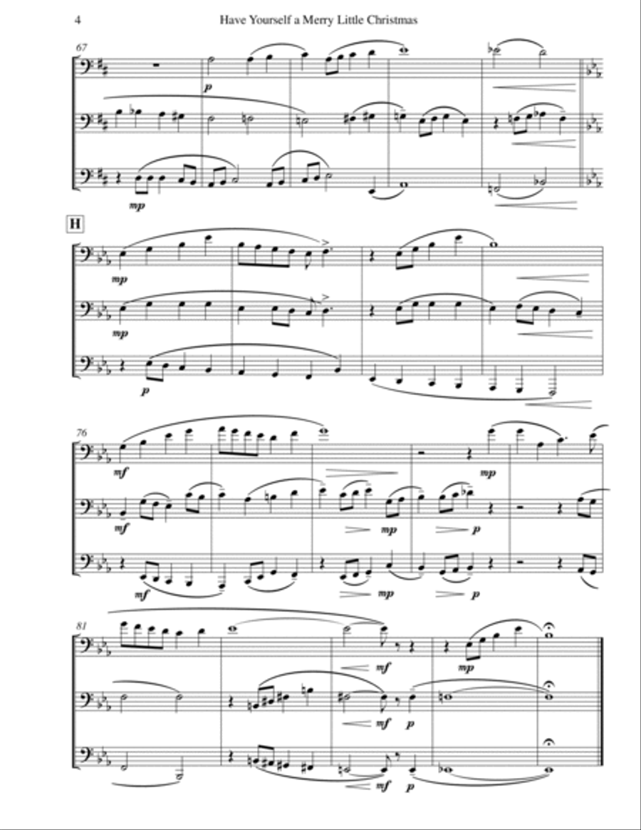 Have Yourself A Merry Little Christmas Brass Trio scores gallery preview page 4
