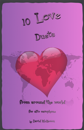 Book cover for 10 Love Duets for Alto Saxophone