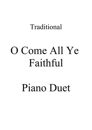 O Come All Ye Faithful - Teacher & Student Piano Duet - 1 piano, 4 hands