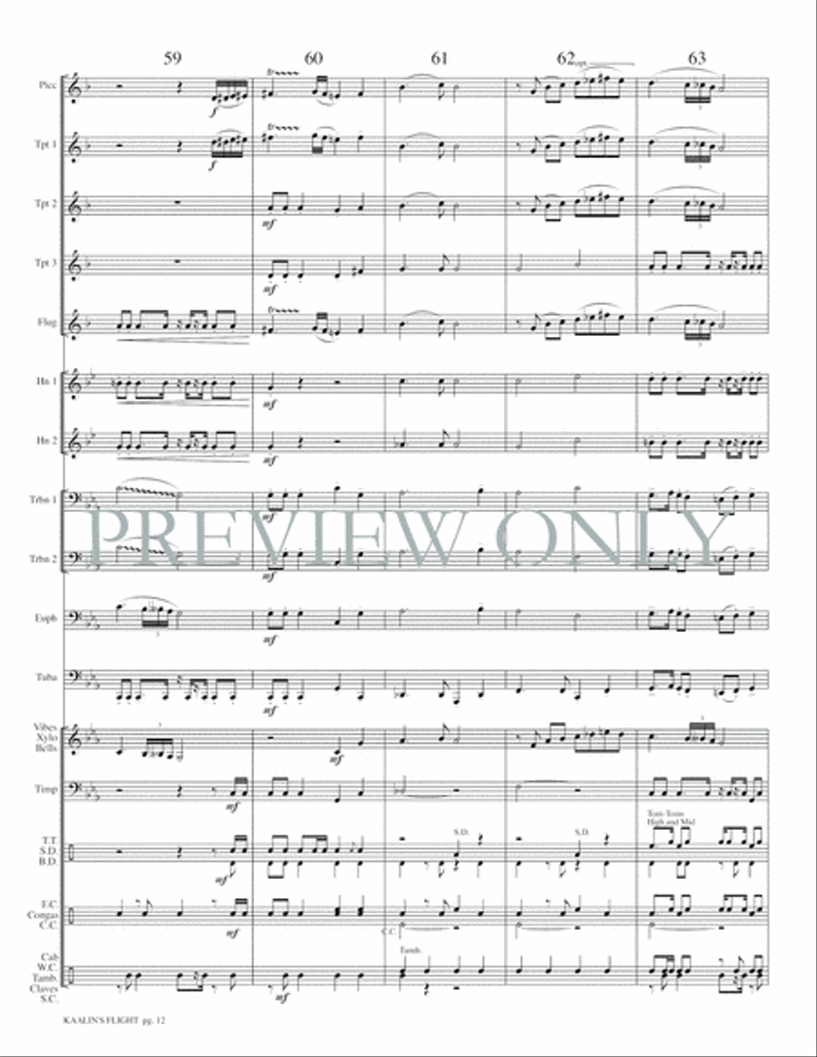 Kaalin's Flight Small Ensemble scores gallery preview page 14