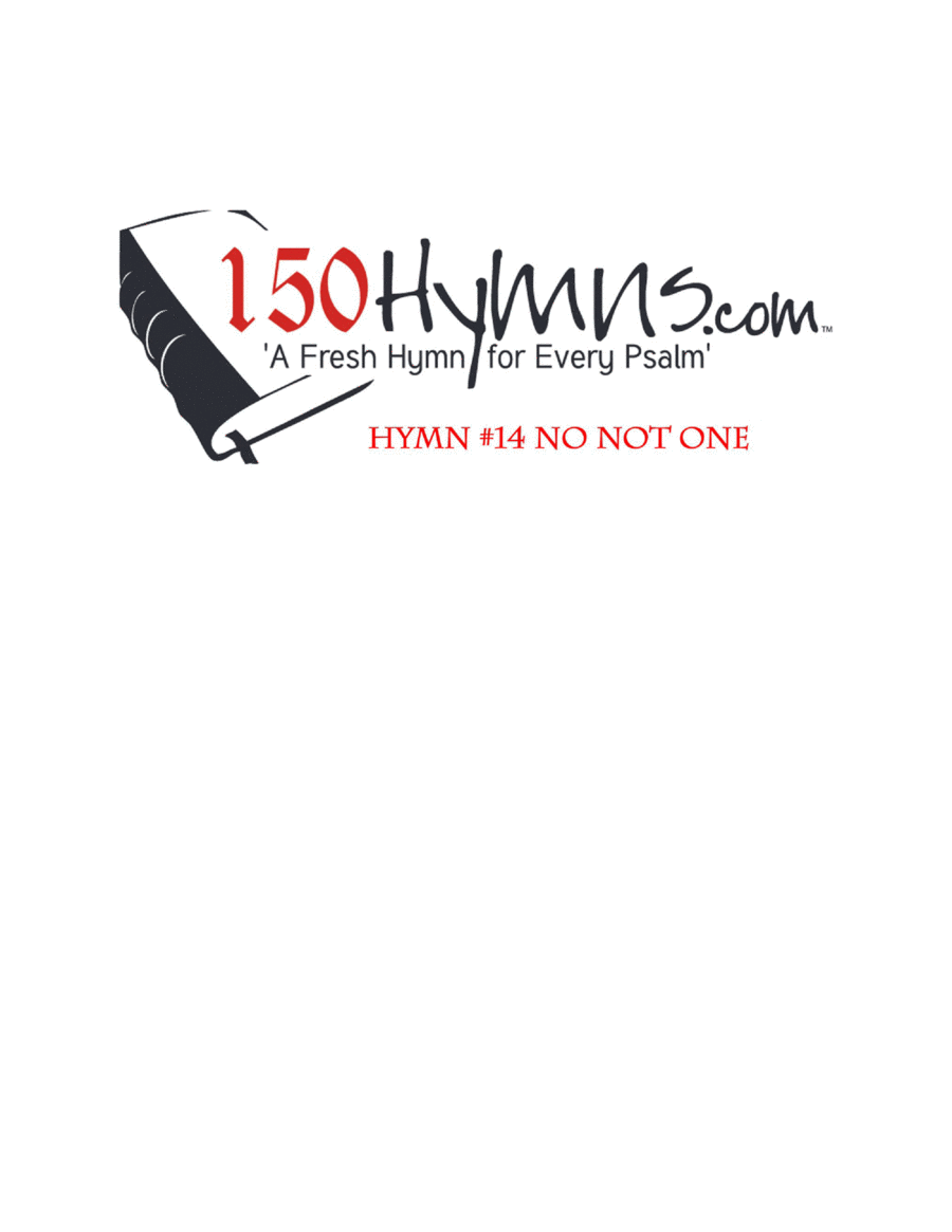 Hymn #14 - No Not One 4-Part scores gallery preview page 1
