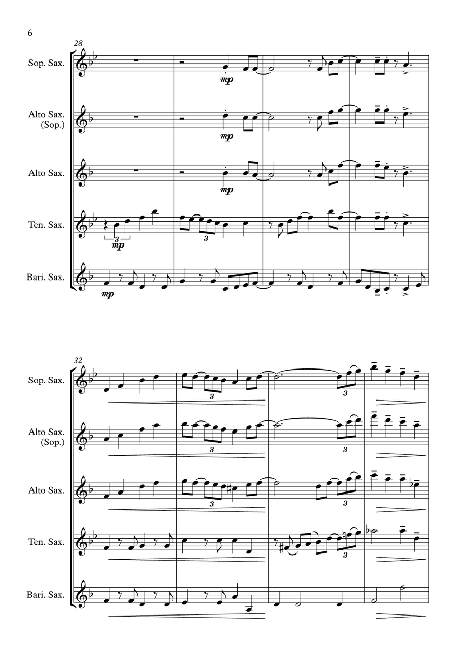 Have Yourself A Merry Little Christmas from MEET ME IN ST. LOUIS Saxophone Quartet scores gallery preview page 6