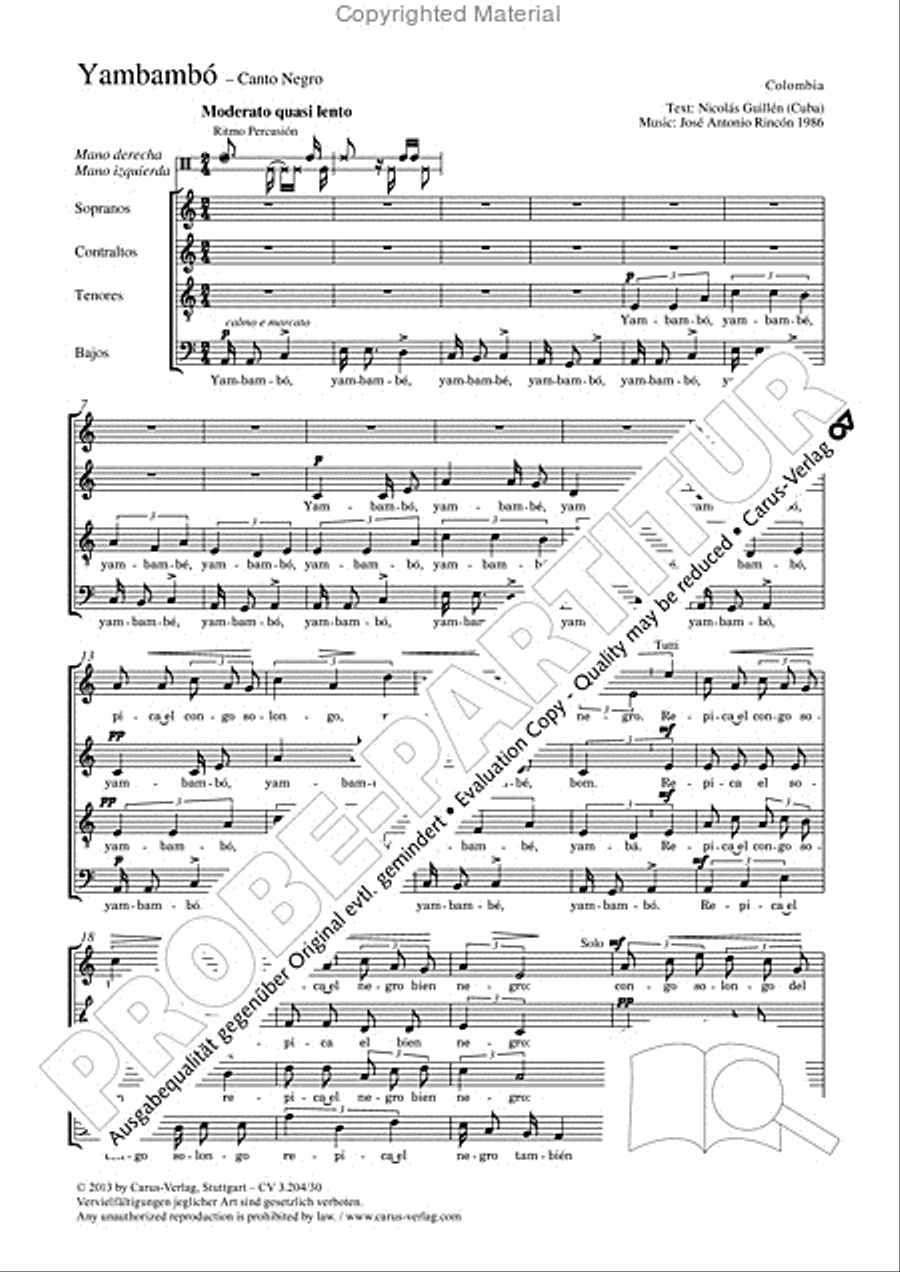 Yambambo Yambambo 4-Part scores gallery preview page 2