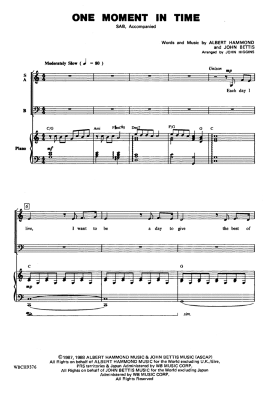 One Moment in Time One Moment in Time 3-Part scores gallery preview page 9