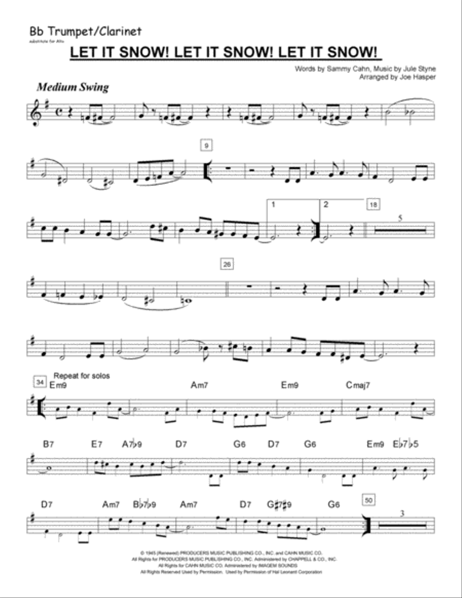Let It Snow! Let It Snow! Let It Snow! Jazz Ensemble scores gallery preview page 4