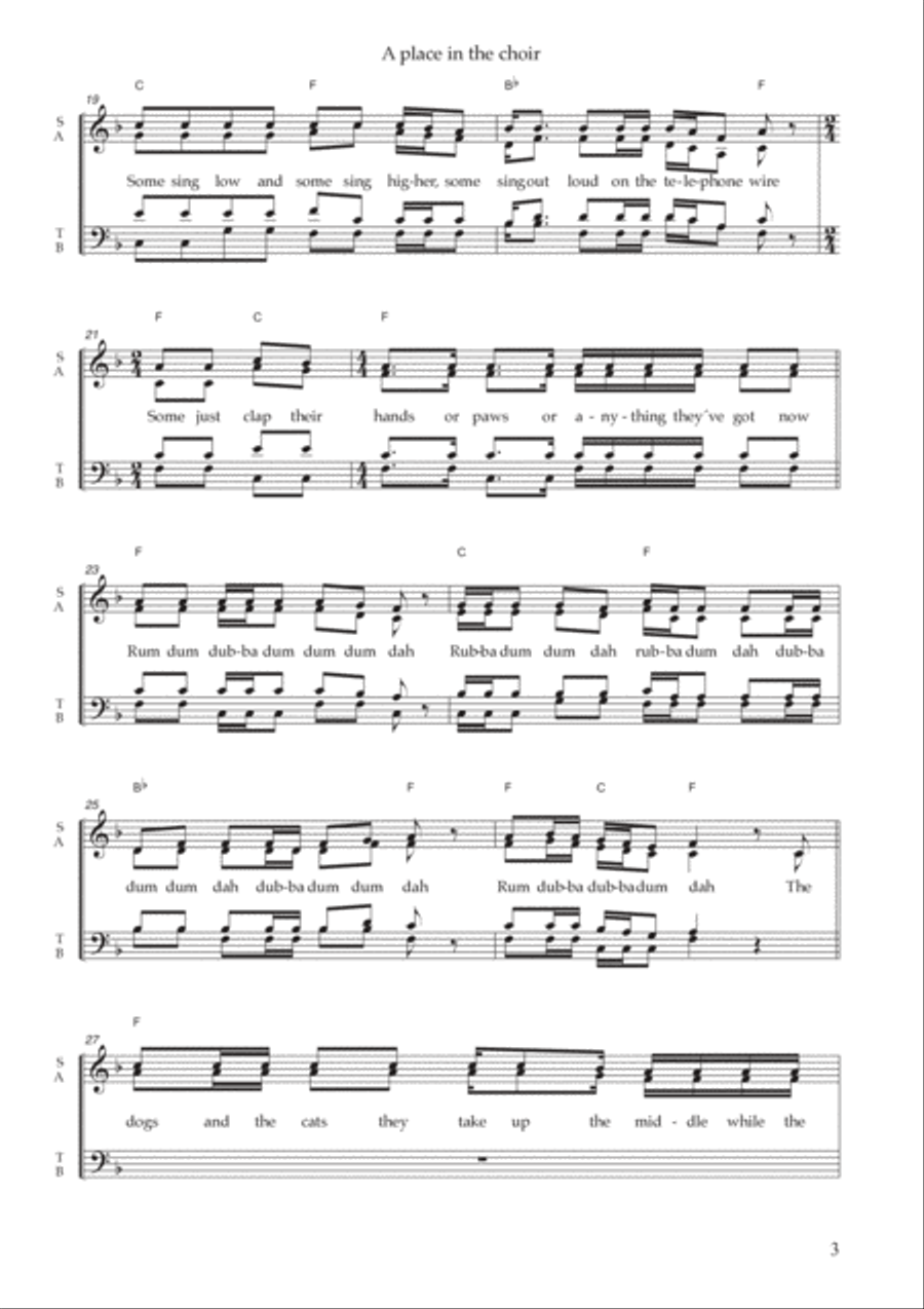 A Place In The Choir 4-Part scores gallery preview page 3